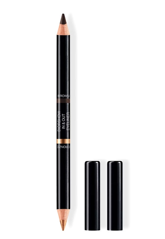 Diorshow In & Out Eyeliner Waterproof - Double-ended eyeliner pencil & kohl 002 Brown0.78g